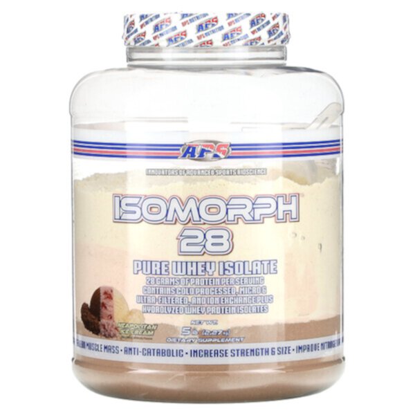 Isomorph 28, Pure Whey Isolate, неаполитанское мороженое, 5 фунтов (2,27 кг) APS