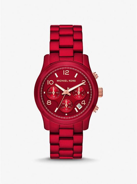 Часы с красным покрытием для подиума Michael Kors