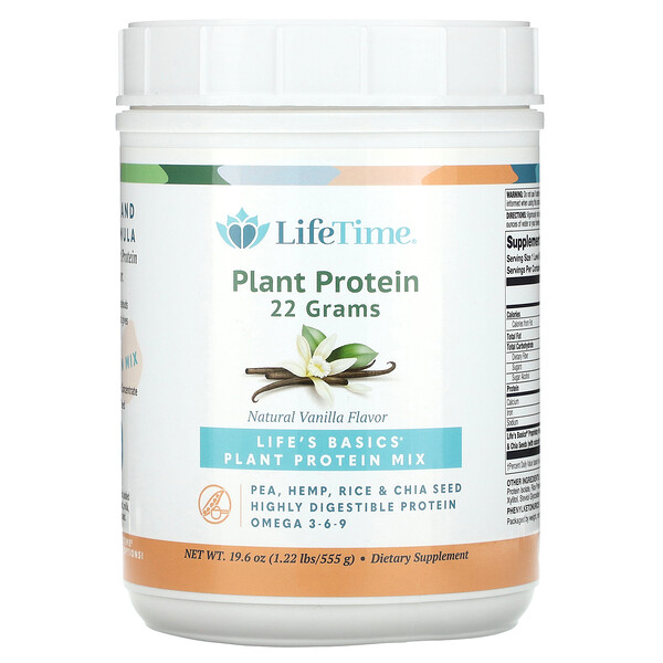Растительный Протеин, Натуральная Ваниль - 555г - Lifetime Lifetime