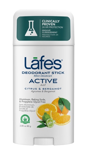 Натуральный и органический дезодорант-стик Lafe's Active Citrus & Bergamot - 2,85 унции Lafe's