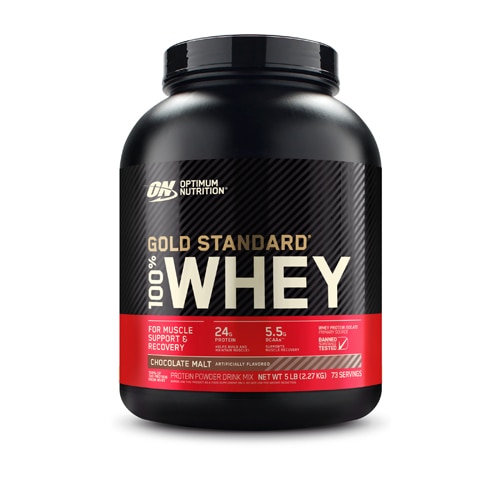 Протеиновый порошок Gold Standard 100% Whey для поддержки мышц и восстановления, 24 г белка, 73 порции Optimum Nutrition