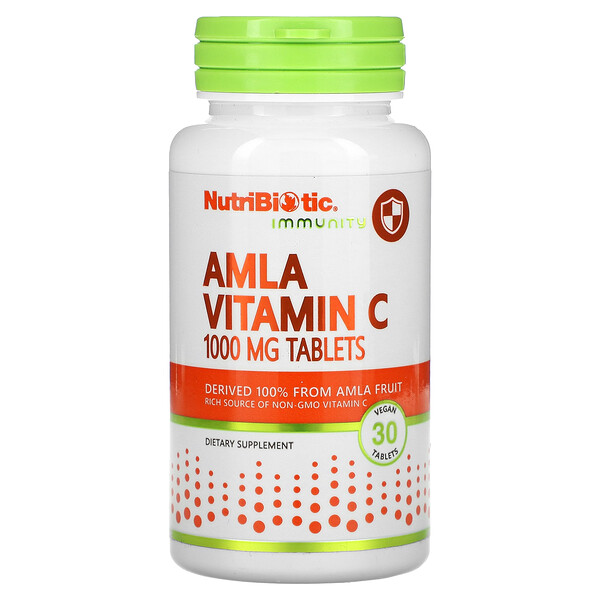 Immunity, Амла, витамин С, 1000 мг, 30 веганских таблеток NutriBiotic
