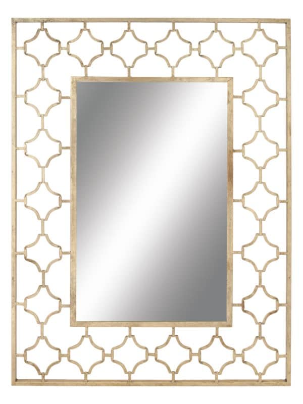 Железное настенное зеркало с четырехлистником Primrose Valley