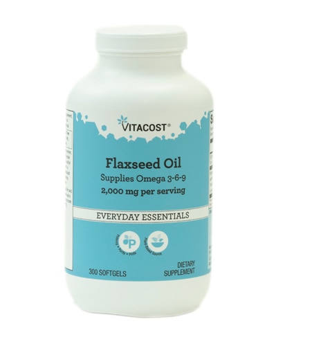 Flaxseed Oil -- 2000 mg per serving - 300 Softgels Vitacost