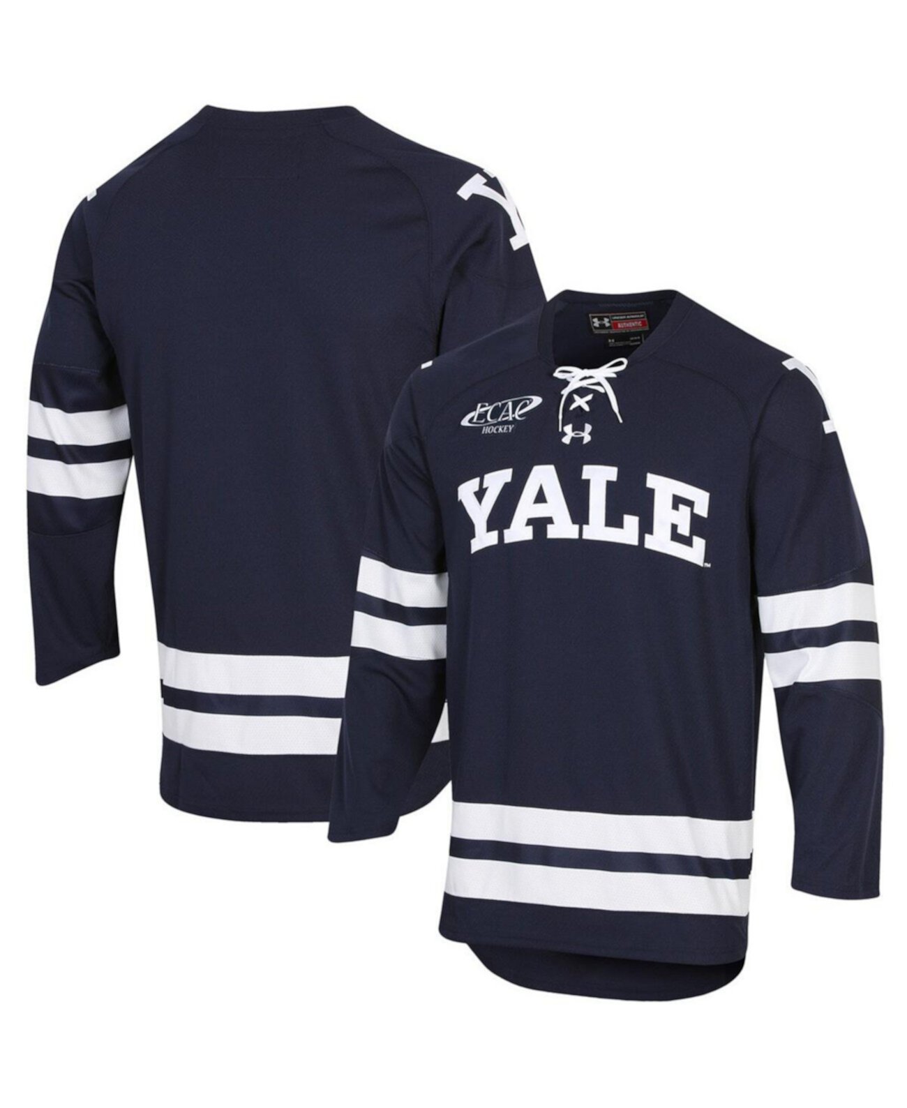 Мужская темно-синяя хоккейная майка Yale Bulldogs UA реплика Under Armour
