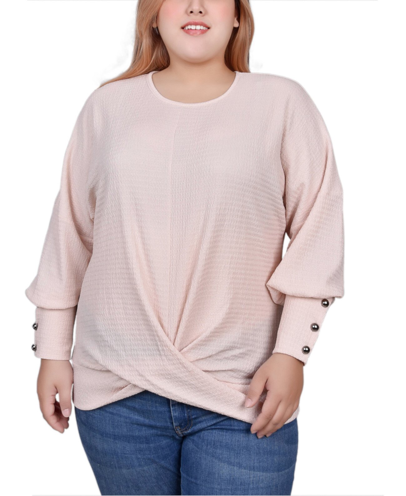 Женская Блузка NY Collection Long Sleeve Textured Knit Top NY Collection