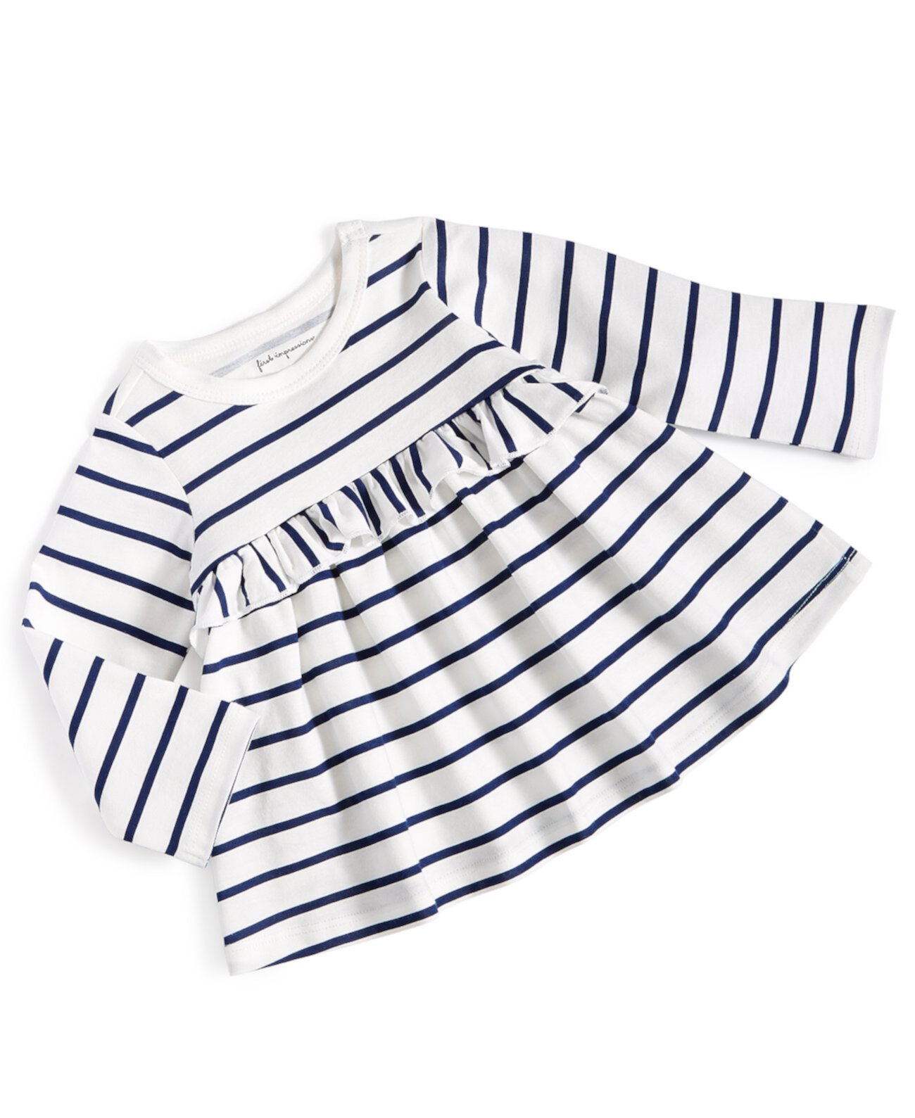 Рубашка в полоску с рюшами для маленьких девочек, созданная для Macy's First Impressions