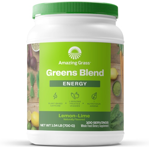 Энергетический порошок Greens Blend со вкусом лимона и лайма – 100 порций Amazing Grass