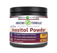 Inositol Powder (Порошок) Unflavored (Без вкуса) -- 600 mg - 16 oz (Унции) Amazing Nutrition