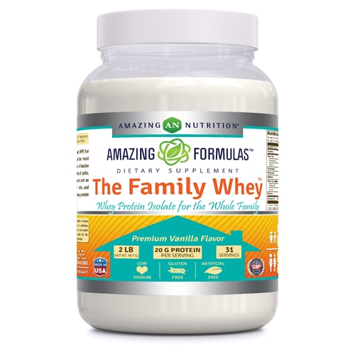 The Family изолят сывороточного протеина с ванилью — 2 фунта Amazing Nutrition