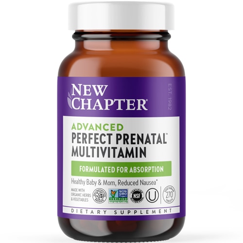 Мультивитамины для prenatal Advanced Perfect - 270 вегетарианских таблеток, неконсервированные New Chapter