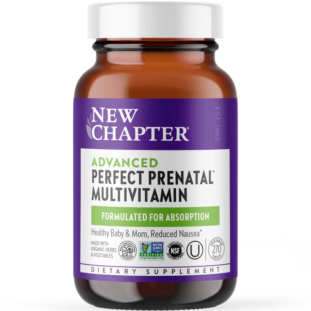 Advanced Perfect Prenatal Multivitamin -- 270 Vegetarian Tablets (Вегетарианские таблетки) New Chapter