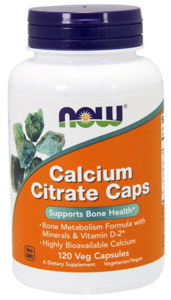 Caclium Citrate Caps -- 120 Veg Capsules (Вегетарианские капсулы) NOW Foods