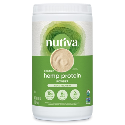 Organic Hemp Protein Powder (Порошок) - Peak Protein -- 16 oz (Унции) Nutiva