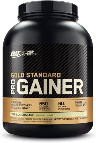 Gold Standard Pro Gainer – 650 калорий, 60 г белка, 82 г углеводов, 14 порций Optimum Nutrition