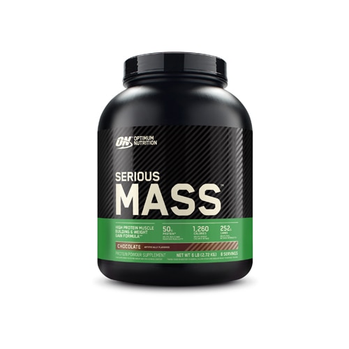 Serious Mass Протеиновый Порошок Шоколад - 1250 Калорий, 50 г Белка, 8 Порций Optimum Nutrition