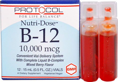 Nutri-Dose™ B-12 Mixed Berry -- 10000 mcg - 12 Vials Protocol for Life Balance