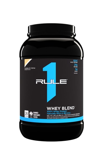 Смешанный протеин R1 Whey Blend вкус печенья и крема - 24 г белка на порцию, 26 порций Rule One Proteins