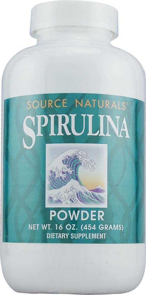 Spirulina Powder (Порошок) -- 16 oz (Унции) Source Naturals