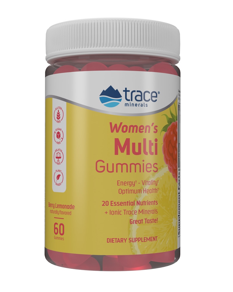 Women's Multi Gummies (Жевательные конфеты) Berry Lemonade -- 60 Gummies Trace Minerals ®