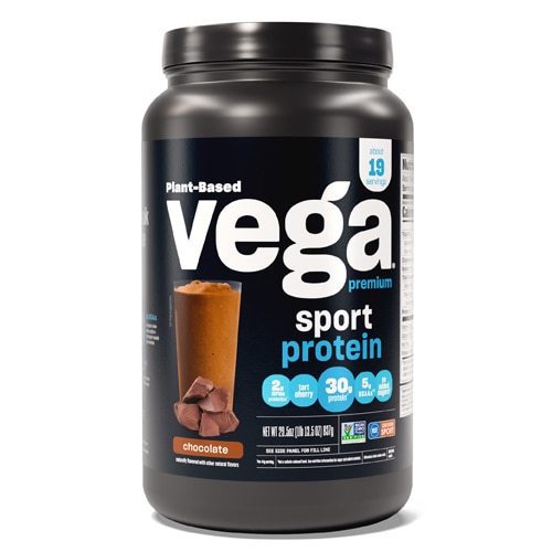 Протеиновый порошок для спорта, 30 г белка, 5 г BCAA, 19 порций Vega