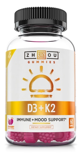 K2 plus D3 -- 60 Gummies (Жевательные конфеты) Zhou