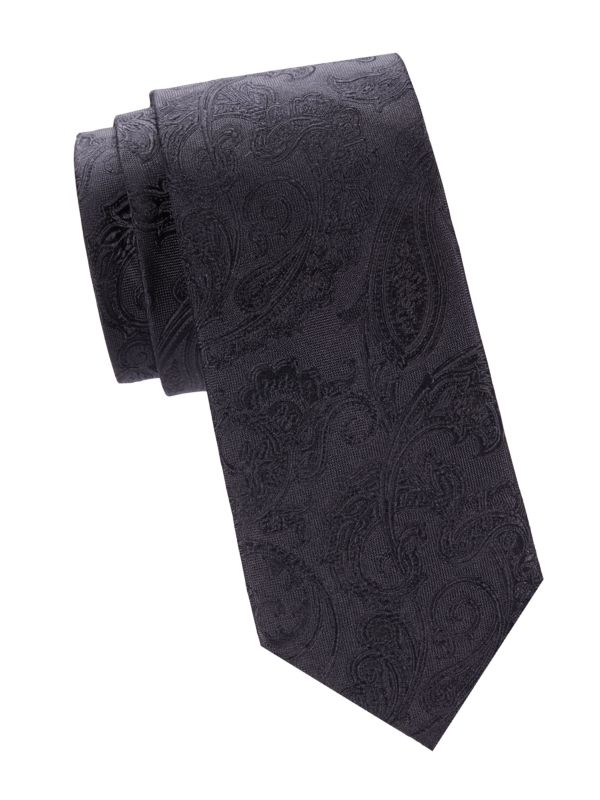 Шелковый галстук с узором пейсли Bruno Piatelli