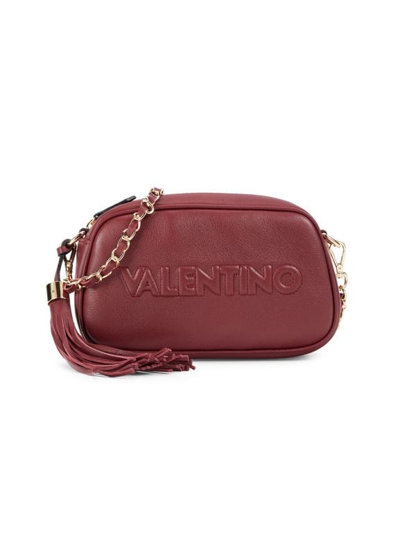 Кожаная сумка через плечо с тисненым логотипом Bella Valentino By Mario Valentino