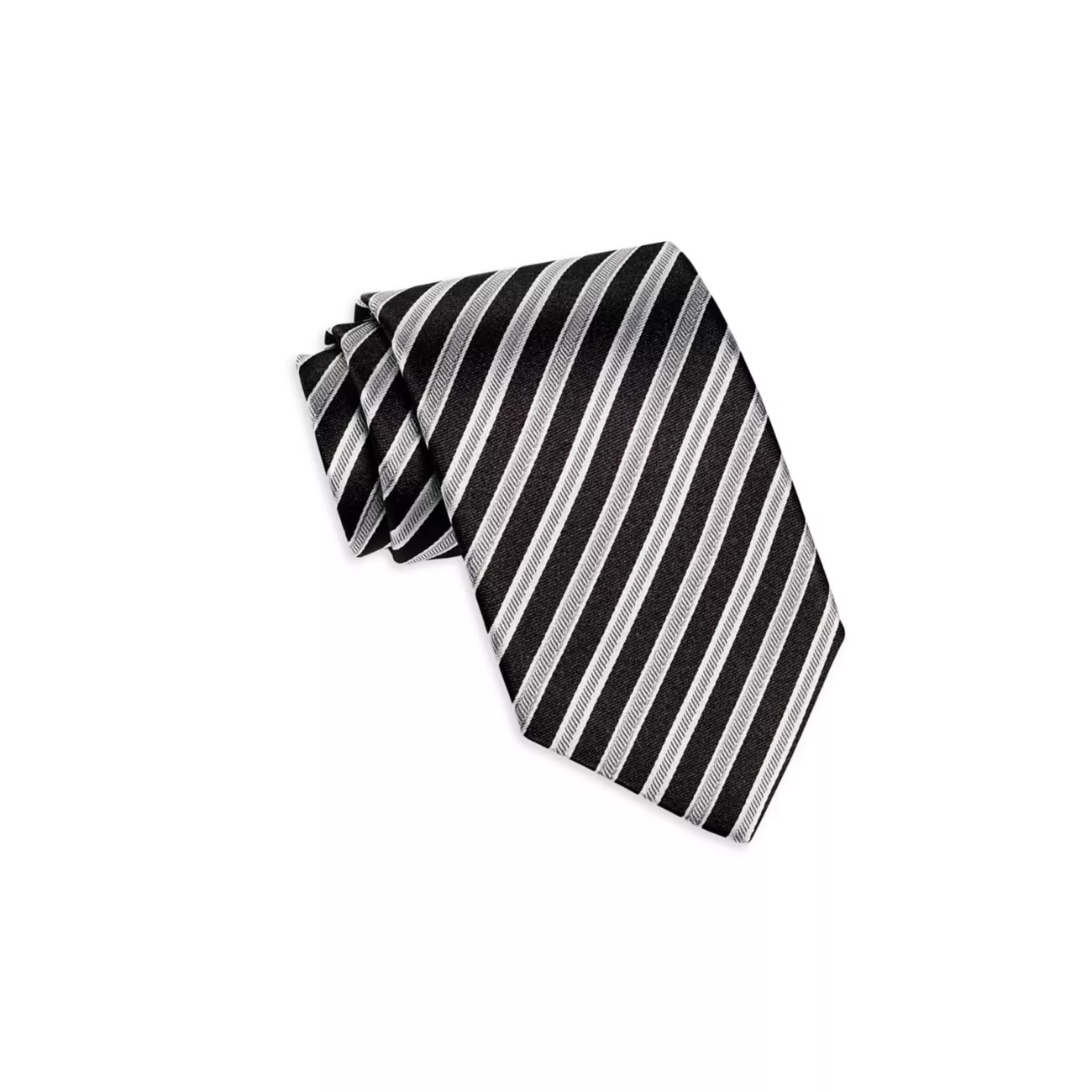 Полосатый шелковый галстук David Donahue