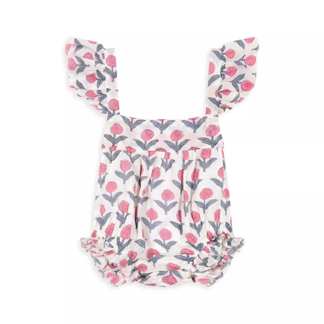 Baby's Floral Ruffle Romper Mer St. Barth