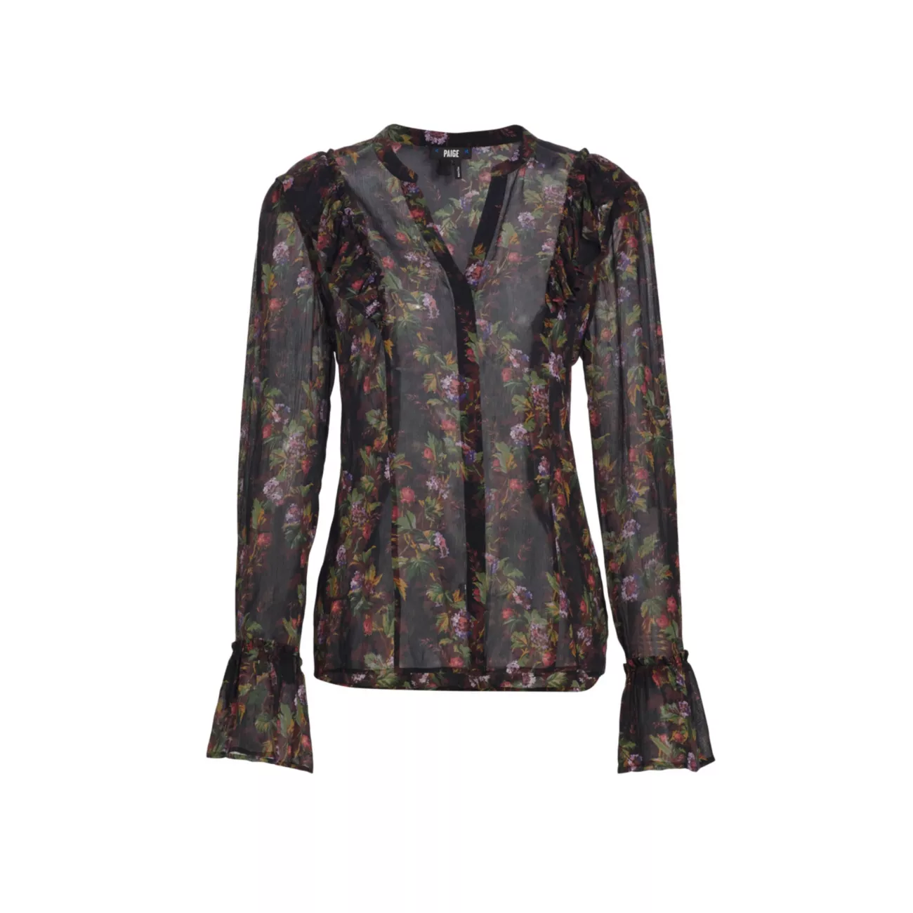 Тосканская шелковая блузка с цветочным принтом Paige