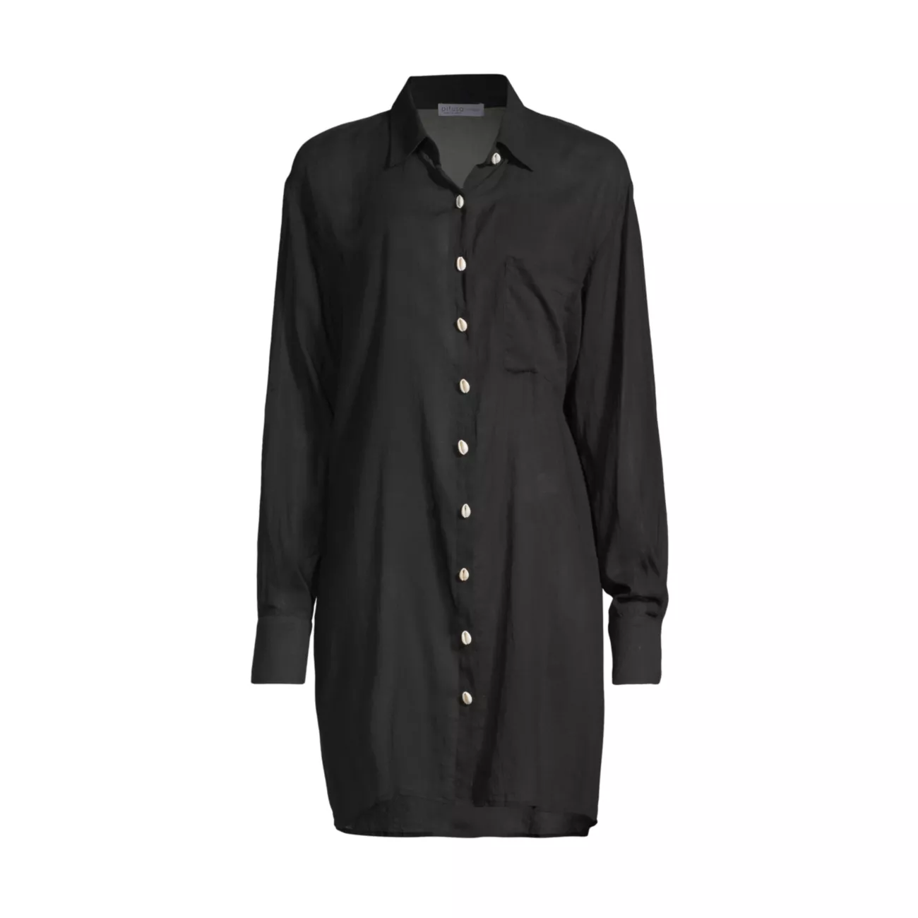 Puka Shell Cotton Shirtdress Pitusa