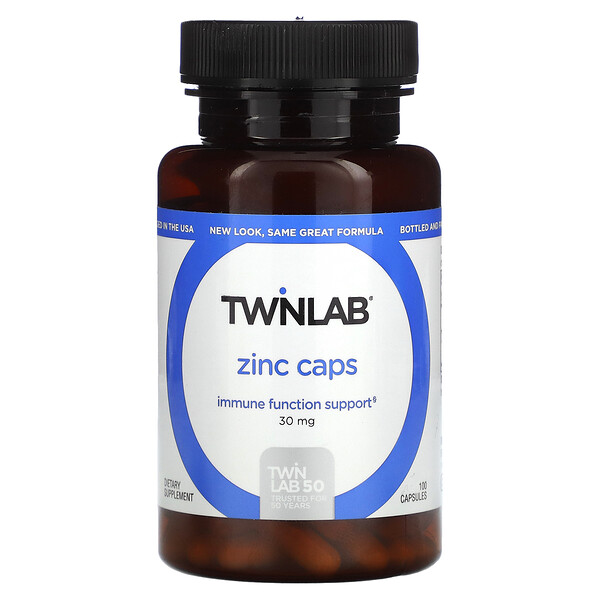 Цинк Капс, 30 мг, 100 капсул Twinlab
