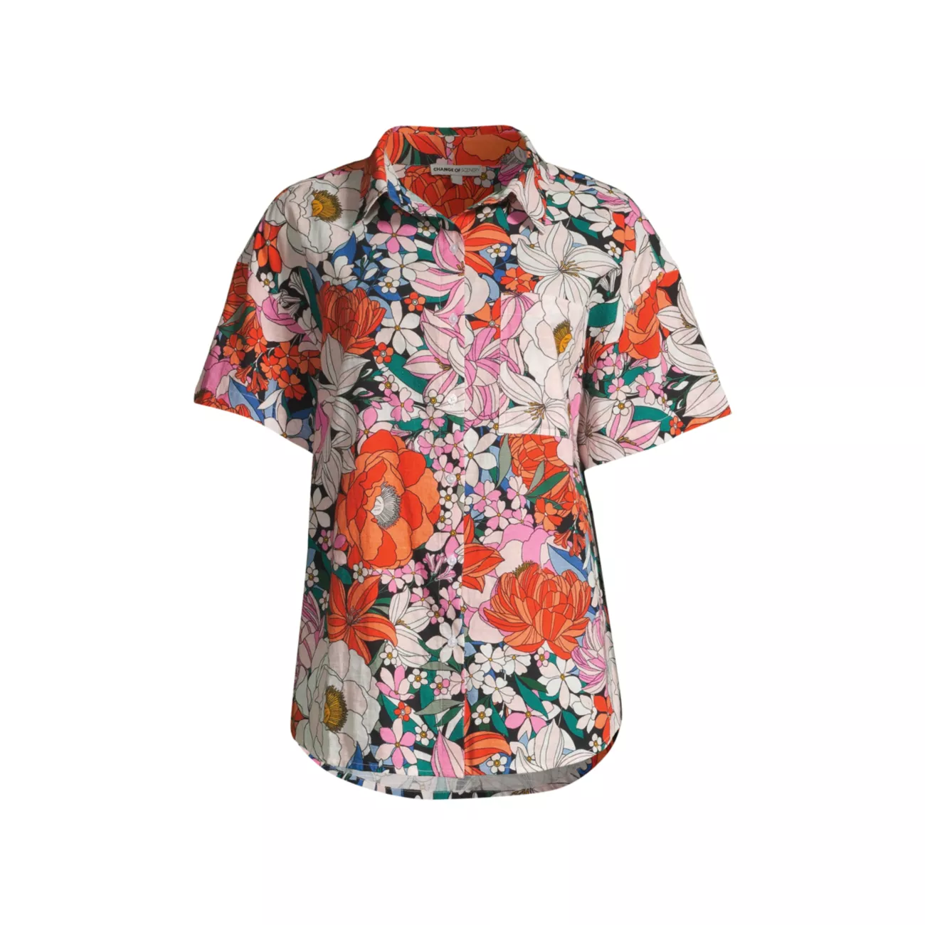 Рубашка Michelle свободного кроя из хлопка с цветочным принтом Change of Scenery