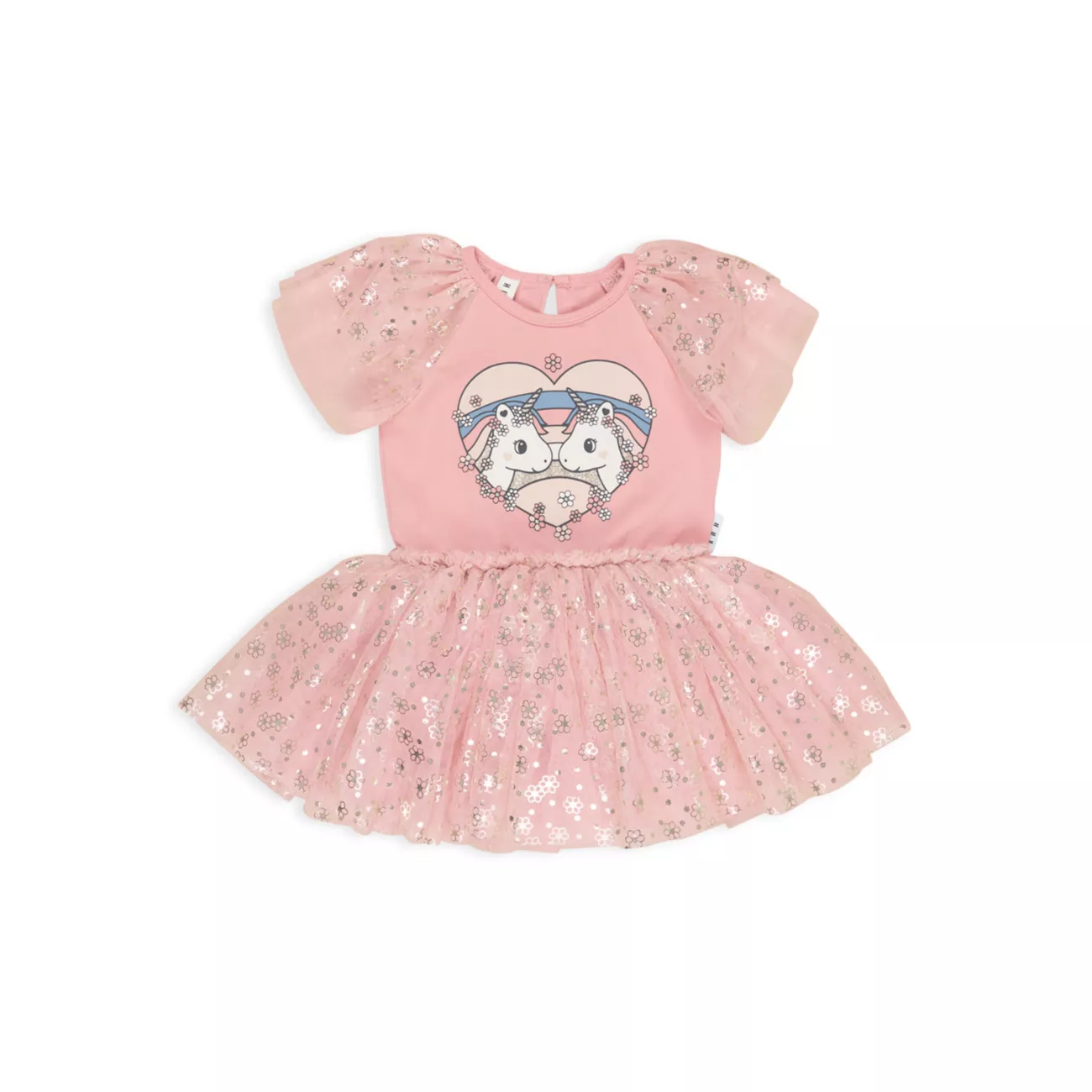 Для маленьких девочек &amp; Балетное платье в форме сердца единорога для маленькой девочки HUXBABY