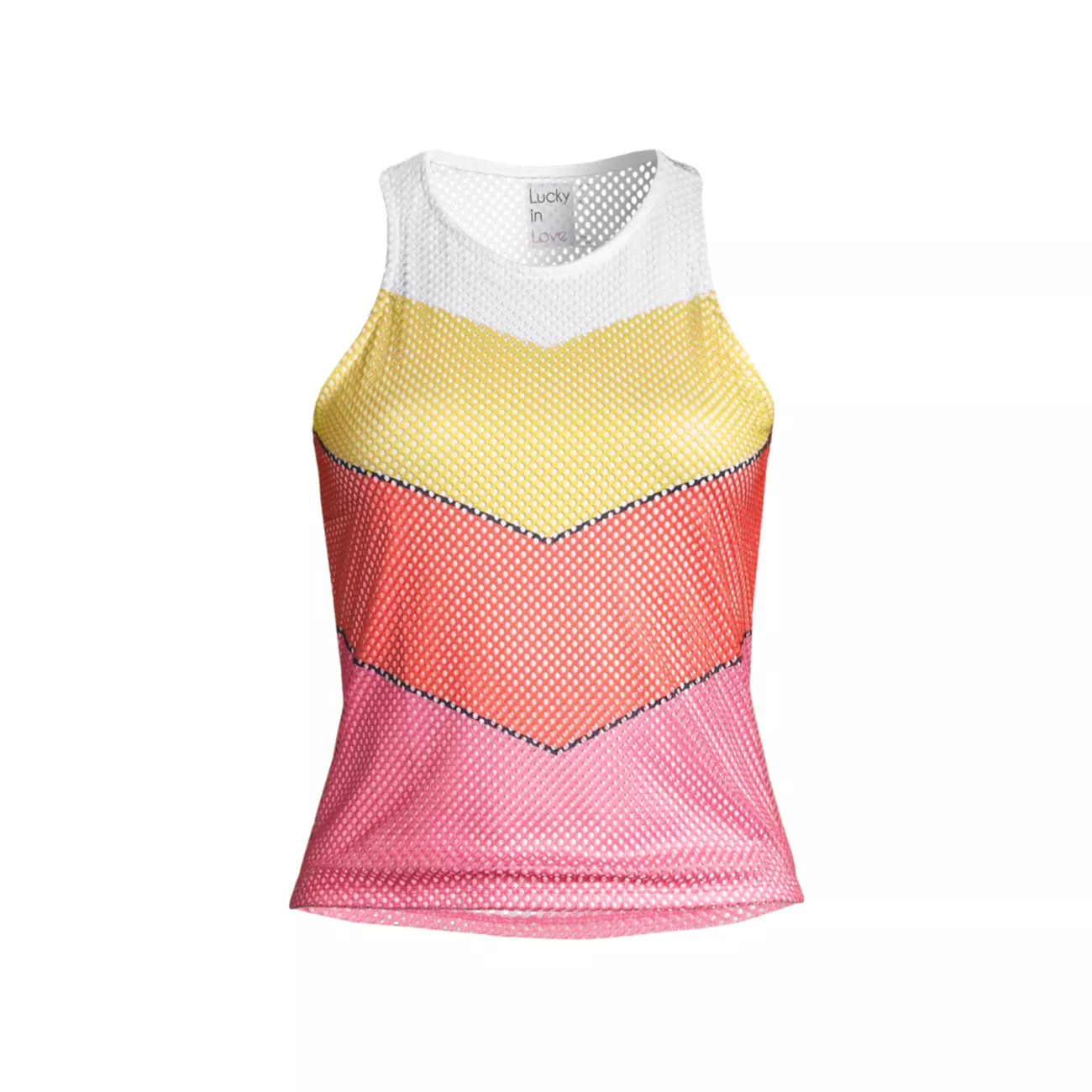 Palm Island Coco Colorblocked Chevron Tank Lucky in Love