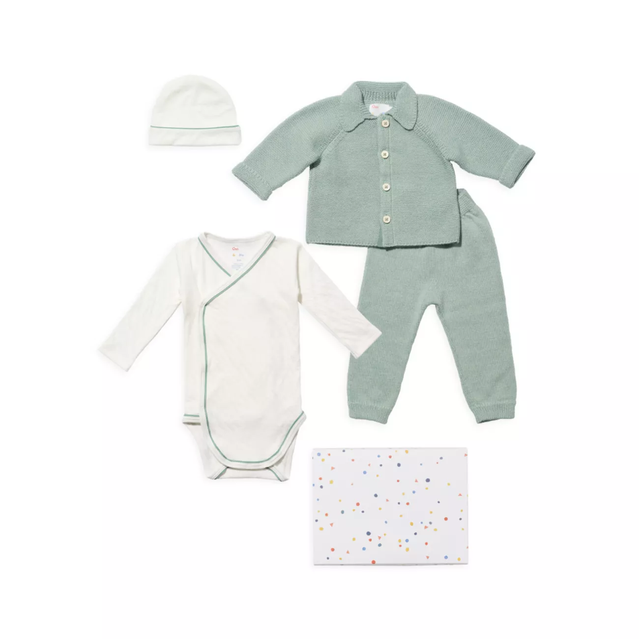 ​Baby's 4-Piece Essentials Beanie, Bodysuit &amp; Knit Gift Set Oso & Me