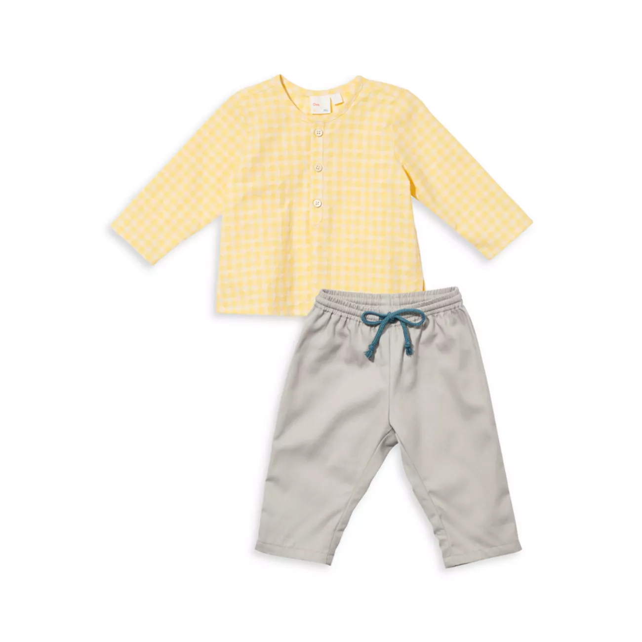 Детский Комплект Одежды Oso & Me Gingham Henley Top & Corduroy Pants Set Oso & Me