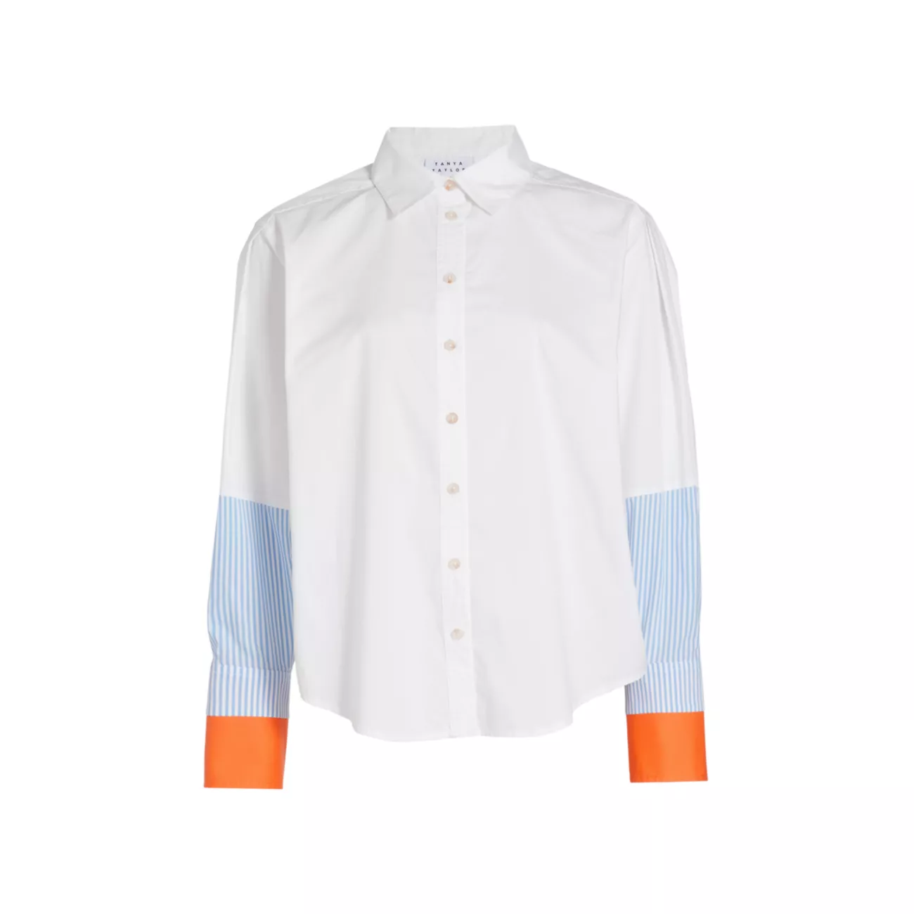 Margaux Cotton-Blend Button-Front Shirt Tanya Taylor