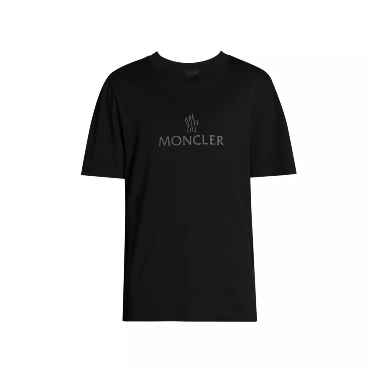 Хлопковая футболка с круглым вырезом и логотипом Moncler