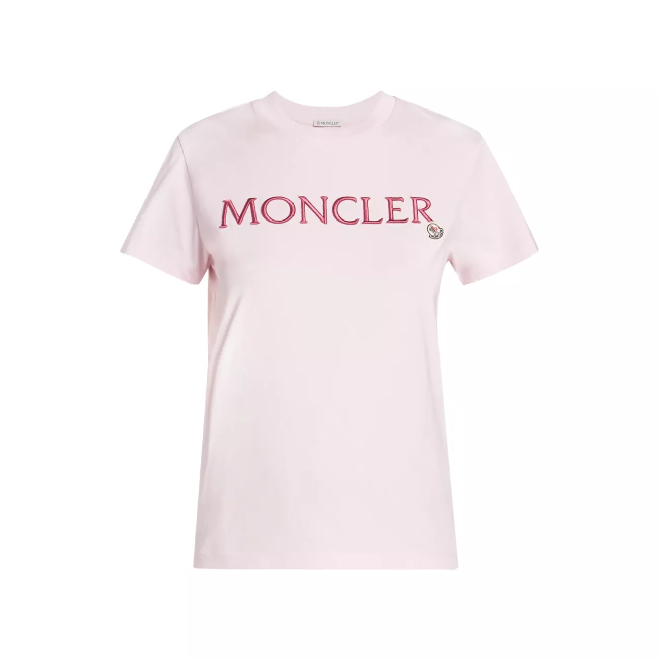 Хлопковая футболка с логотипом и короткими рукавами Moncler