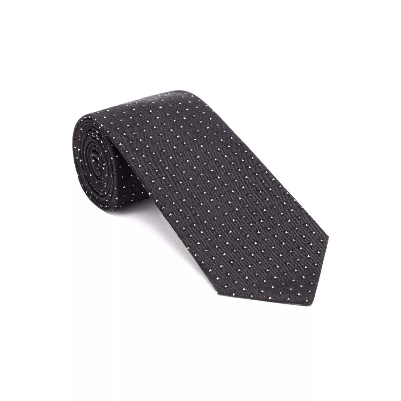 Шелковый галстук с жаккардовым узором в горошек Brunello Cucinelli