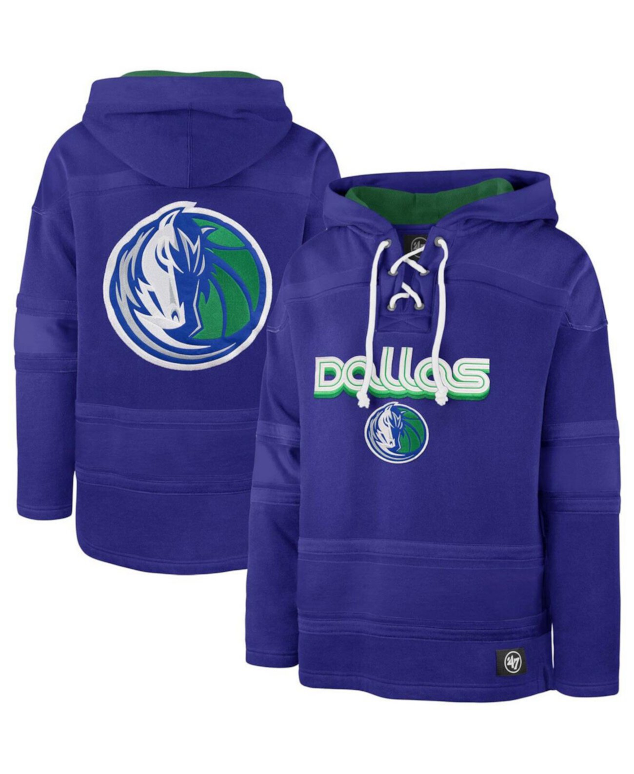 Мужской Пуловер '47 Brand Dallas Mavericks 2022/23 Pregame MVP Lacer - Городская Версия '47 Brand