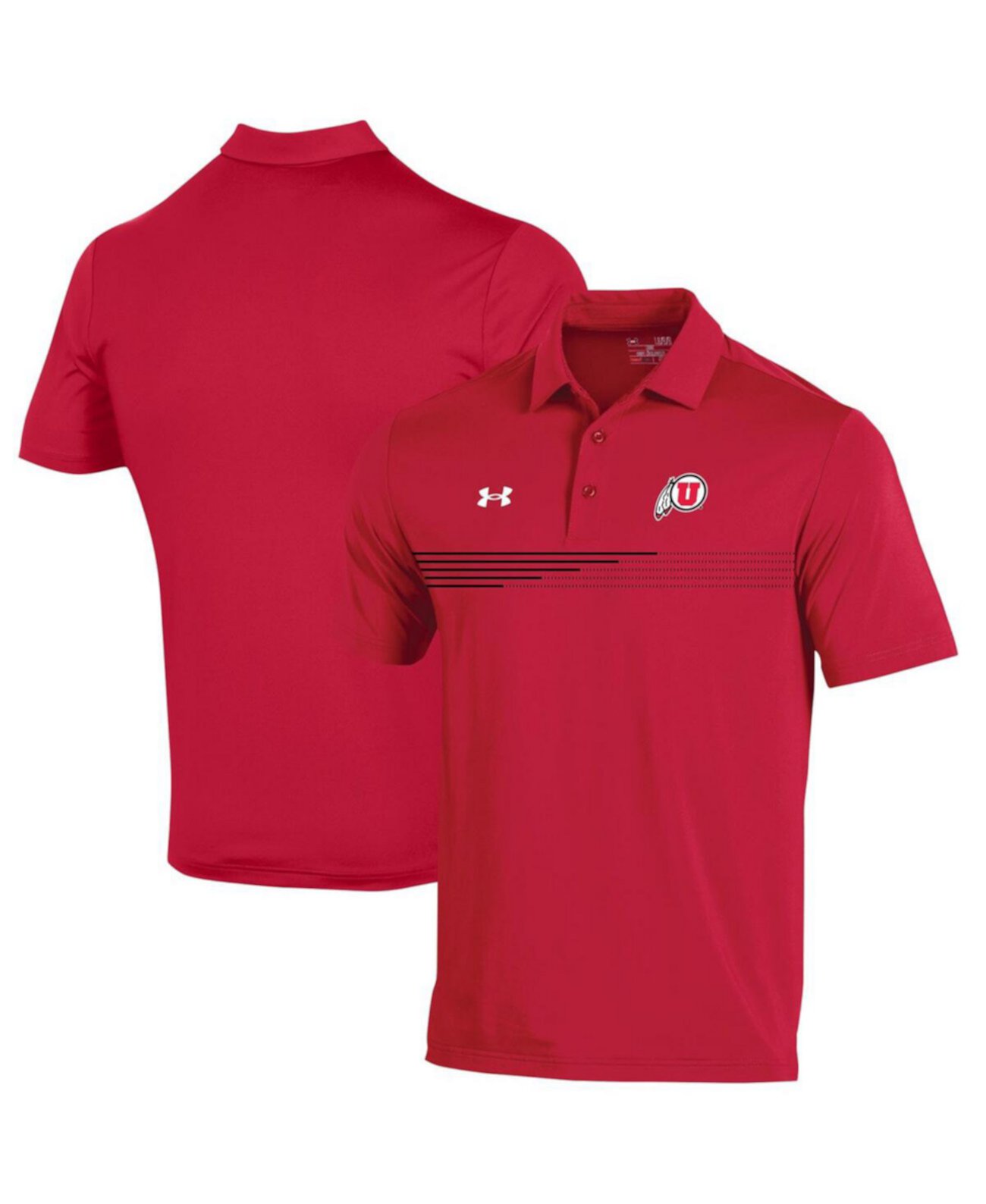 Мужская Поло рубашка Under Armour Utah Utes Tee To Green Stripe Under Armour