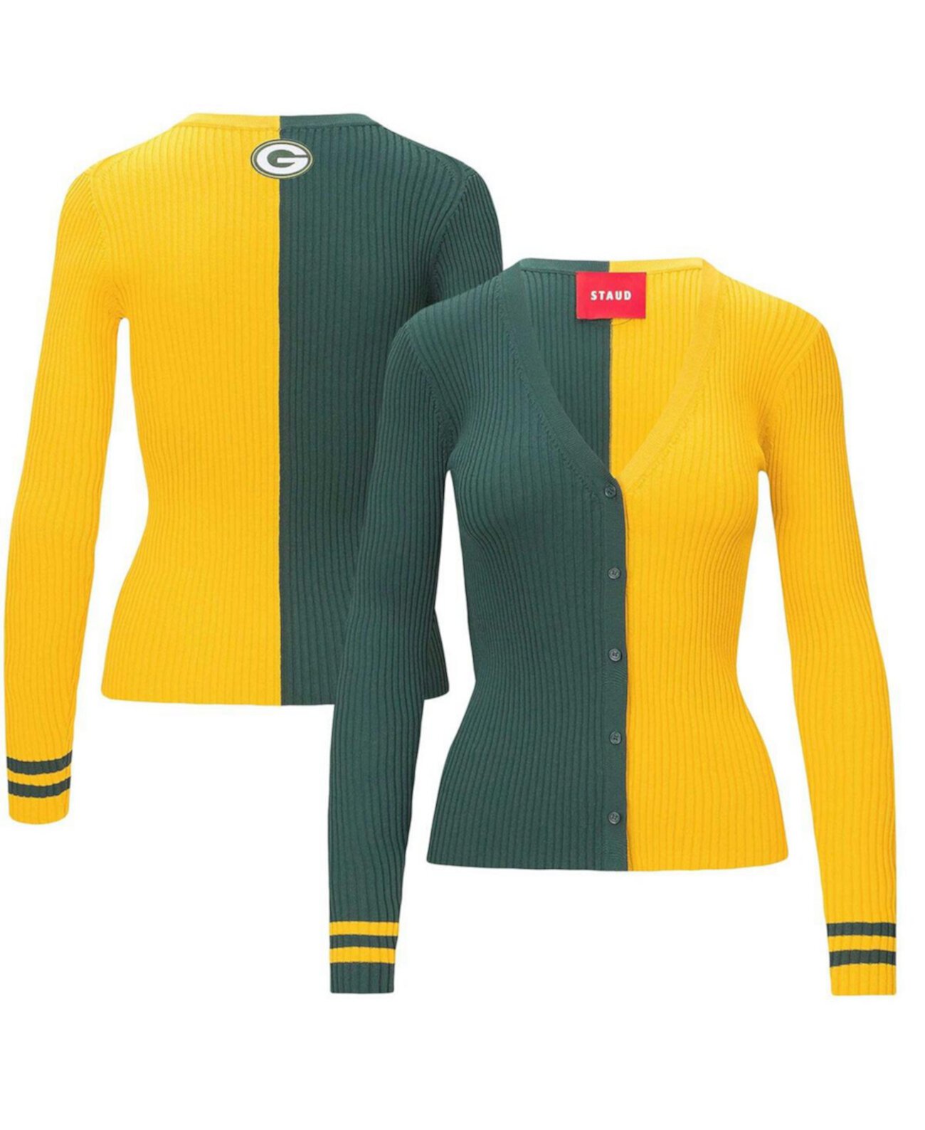 Женский зеленый, золотой свитер-карго Green Bay Packers STAUD