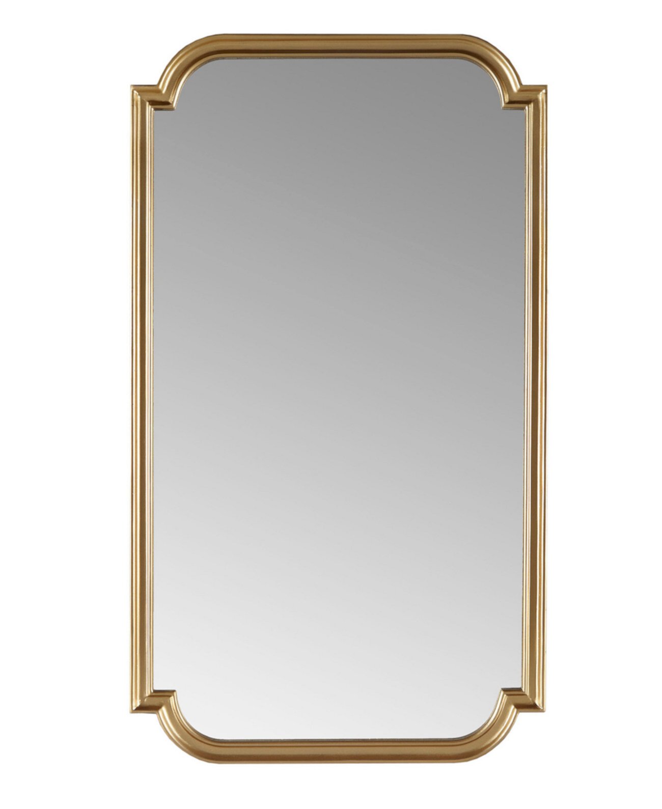 Настенное зеркало Adelaide из золотистого дерева с зубчатым краем Madison Park