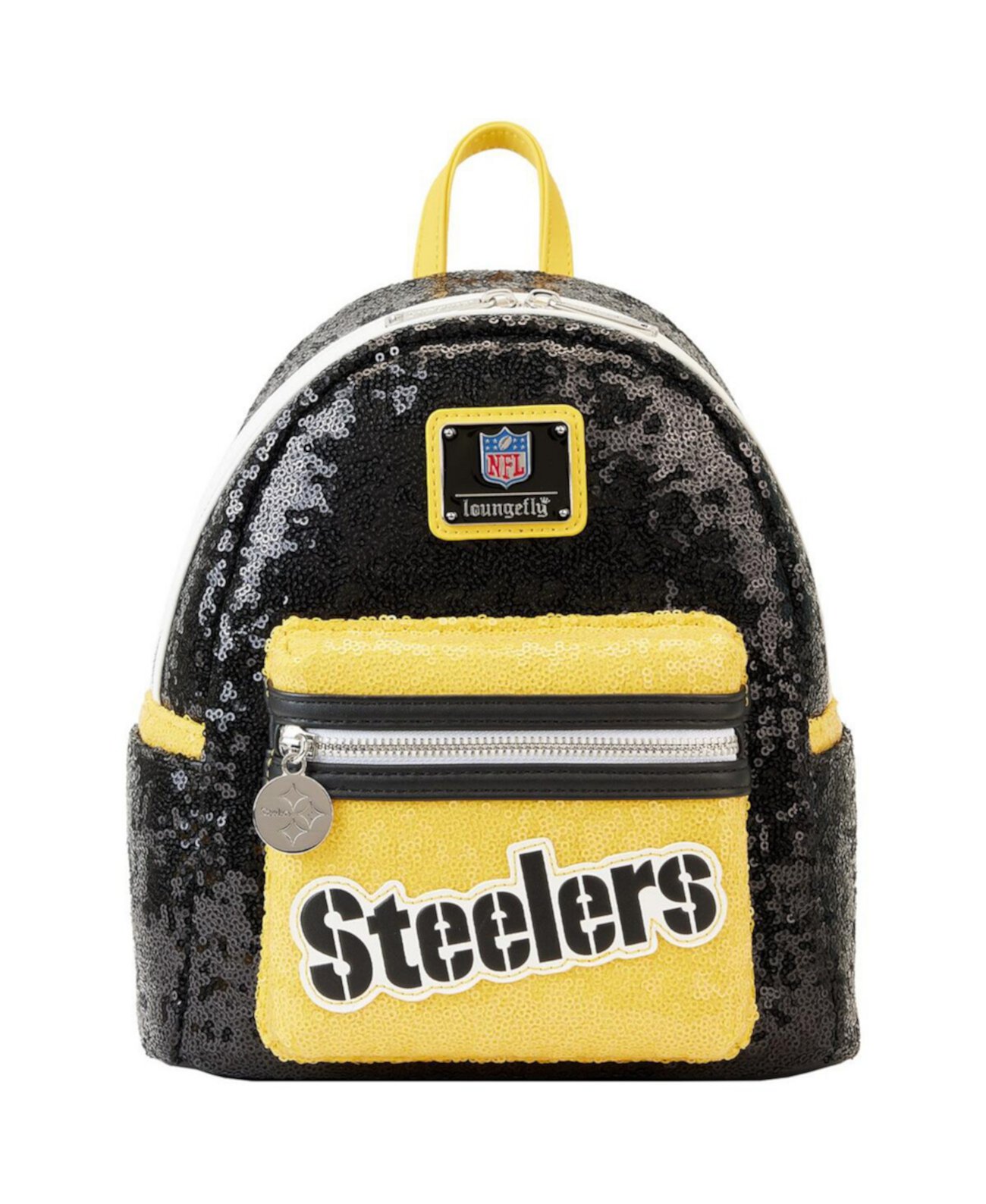Мужской и женский мини-рюкзак Pittsburgh Steelers с пайетками Loungefly