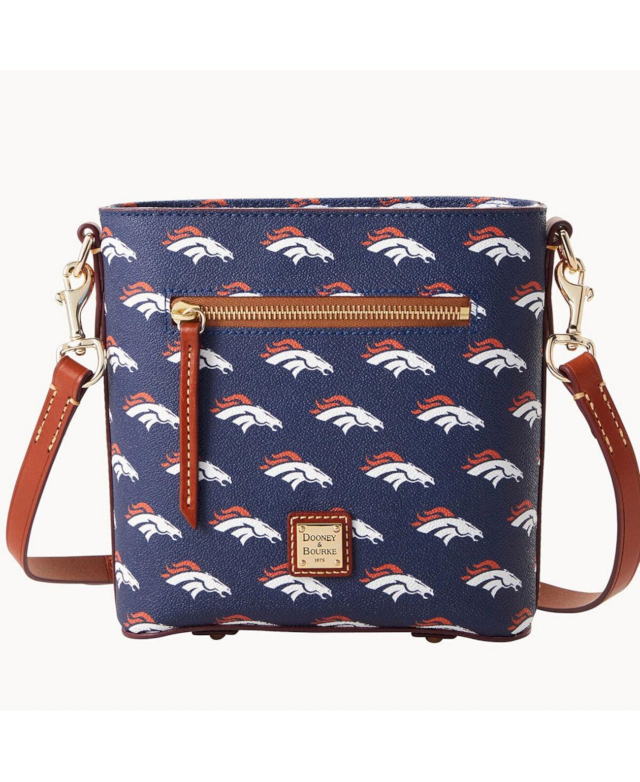 Женская маленькая фирменная сумка через плечо на молнии Denver Broncos Dooney & Bourke