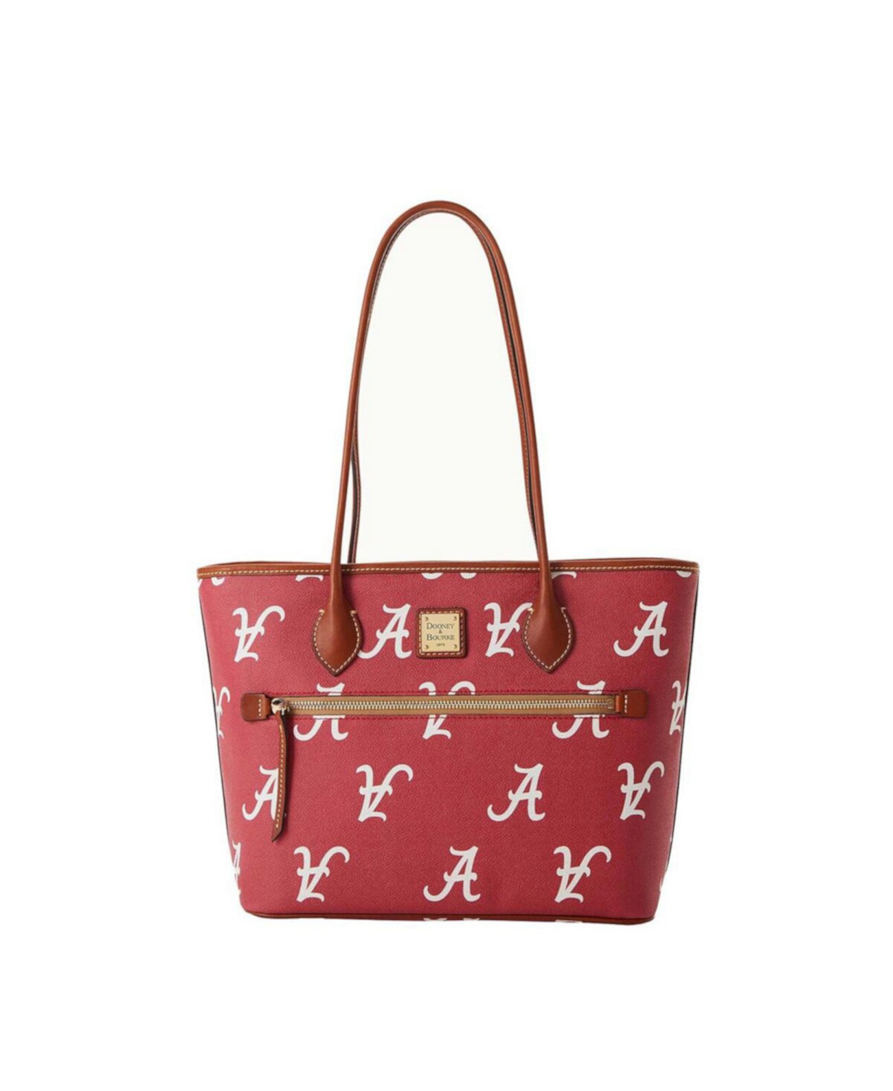 Женская большая сумка-тоут Alabama Crimson Tide Sporty Monogram с молнией Dooney & Bourke