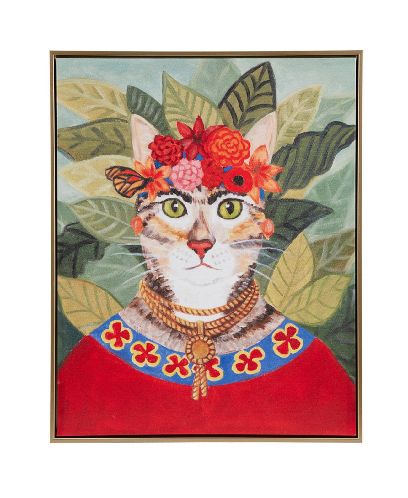 Портрет домашнего животного Богемский кот в лесной рамке Холст Настенное искусство Madison Park